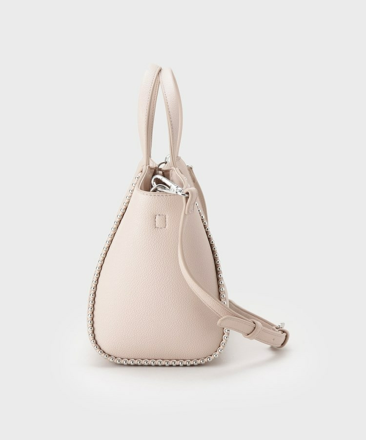 【ミドルサイズ/合皮/ショルダー付】スタッズ風メタルバッグ11