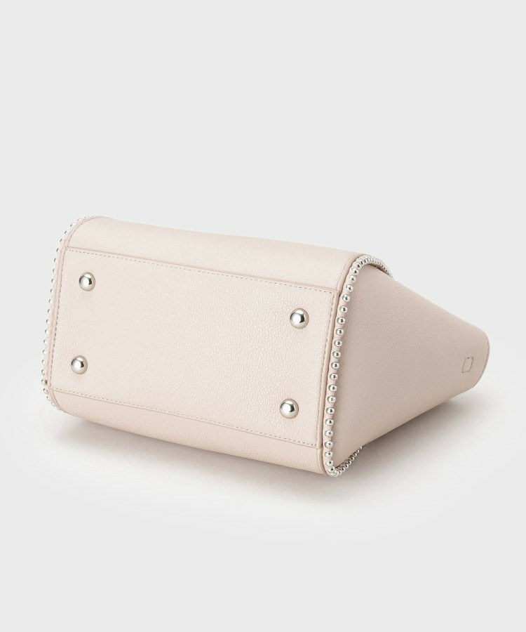 【ミドルサイズ/合皮/ショルダー付】スタッズ風メタルバッグ13