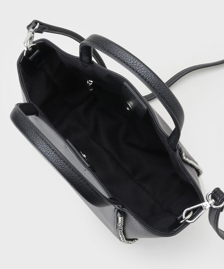 【ミドルサイズ/合皮/ショルダー付】スタッズ風メタルバッグ15