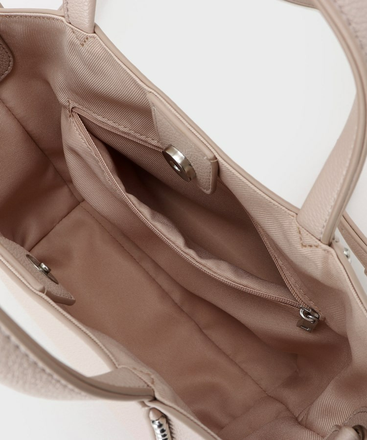 【ミドルサイズ/合皮/ショルダー付】スタッズ風メタルバッグ18