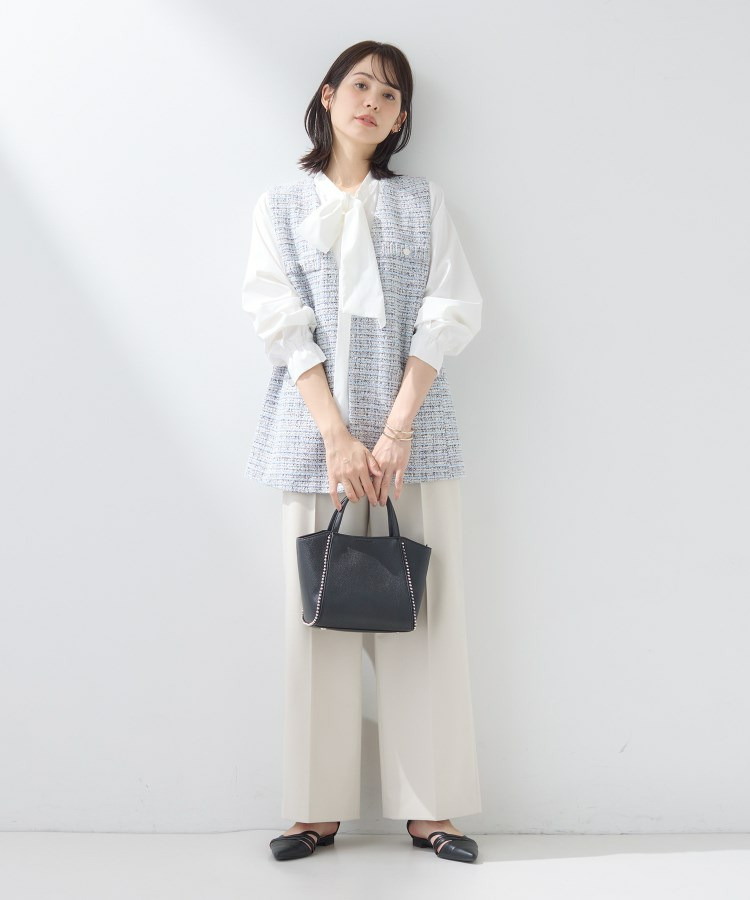 【ミドルサイズ/合皮/ショルダー付】スタッズ風メタルバッグ3