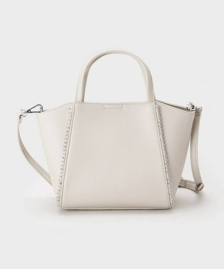 【ミドルサイズ/合皮/ショルダー付】スタッズ風メタルバッグ9