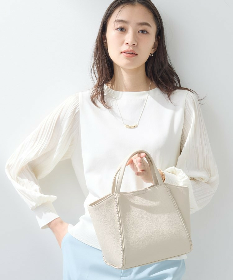 【ミドルサイズ/合皮/ショルダー付】スタッズ風メタルバッグ1