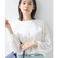 【華やか／大人シアー／セレモニー】カットフリンジブラウス