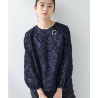 【華やか／大人シアー／セレモニー】カットフリンジブラウス