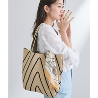 【WEB限定カラー／A4収納】柄ニットバッグ