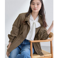 【撥水／フード取外し可】凹凸素材ブルゾン