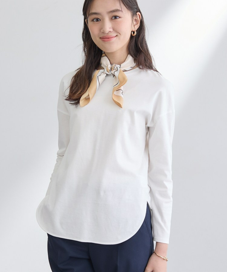 【洗える】きれいめラウンドテールロンT
