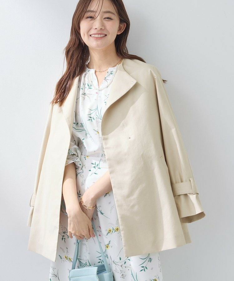 【撥水/軽量】ミドル丈 ミニマルトレンチコート