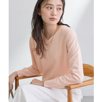 【シルク混】きれいめVネックニット