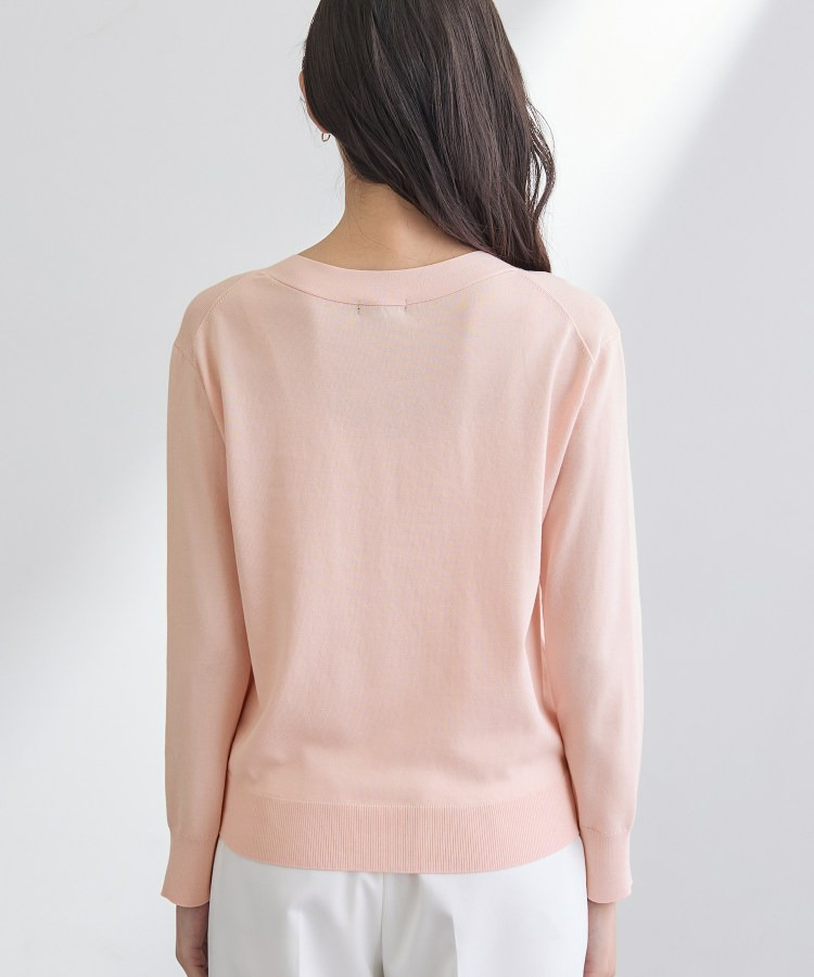 【シルク混】きれいめVネックニット21