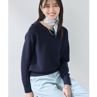 【洗える／軽量】きらめきVネックニット