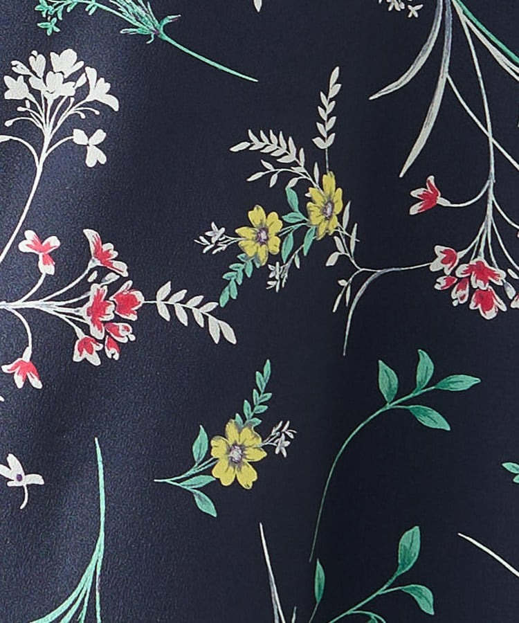 【SETUP可能】モダンフラワー柄キャンディスリーブブラウス10