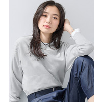 【洗える／キレイ色】体型カバー無縫製ニット