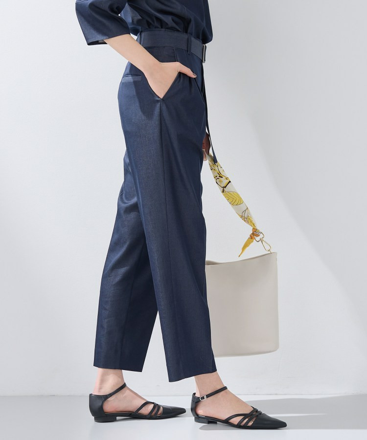 【洗える/UVケア/SETUP可能】デニムライクテーパードパンツ11