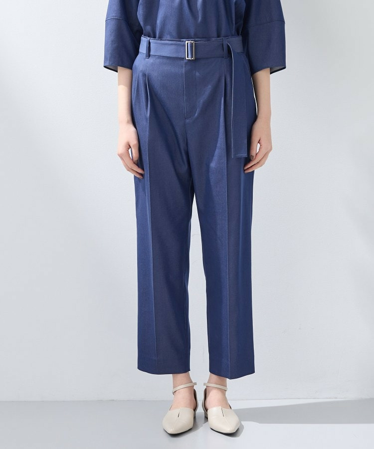 【洗える/UVケア/SETUP可能】デニムライクテーパードパンツ15