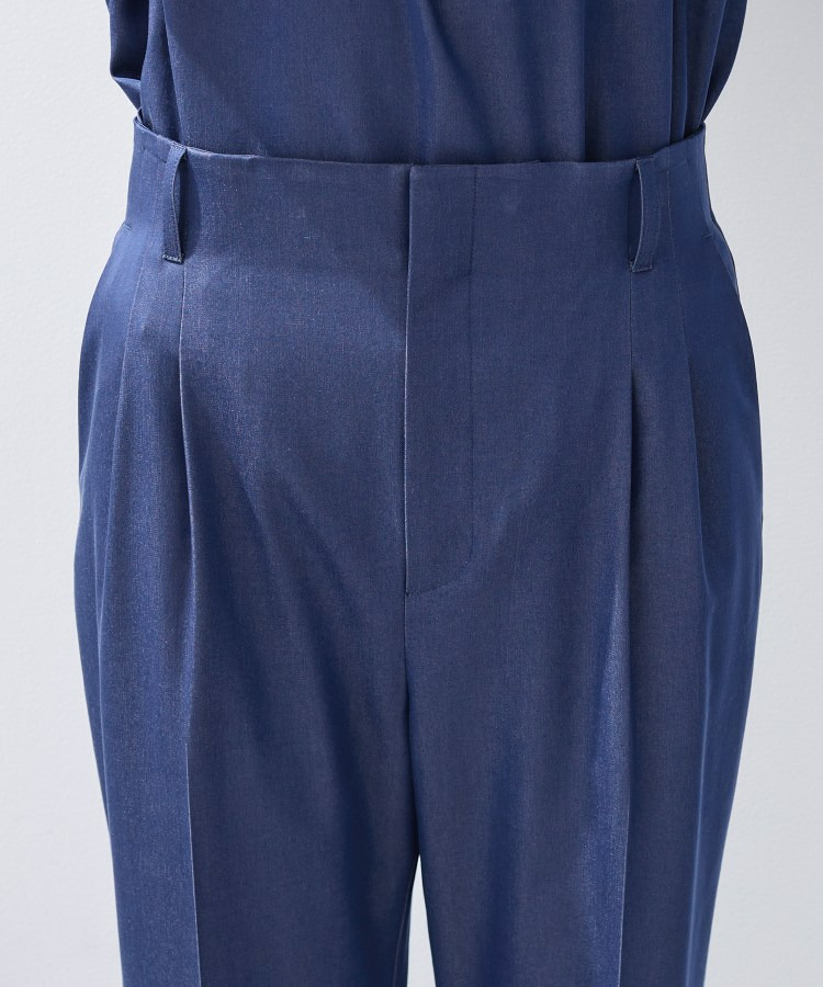 【洗える/UVケア/SETUP可能】デニムライクテーパードパンツ18