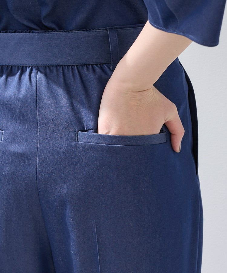 【洗える/UVケア/SETUP可能】デニムライクテーパードパンツ21