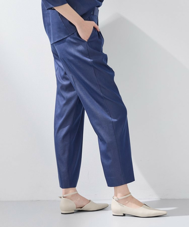 【洗える/UVケア/SETUP可能】デニムライクテーパードパンツ7