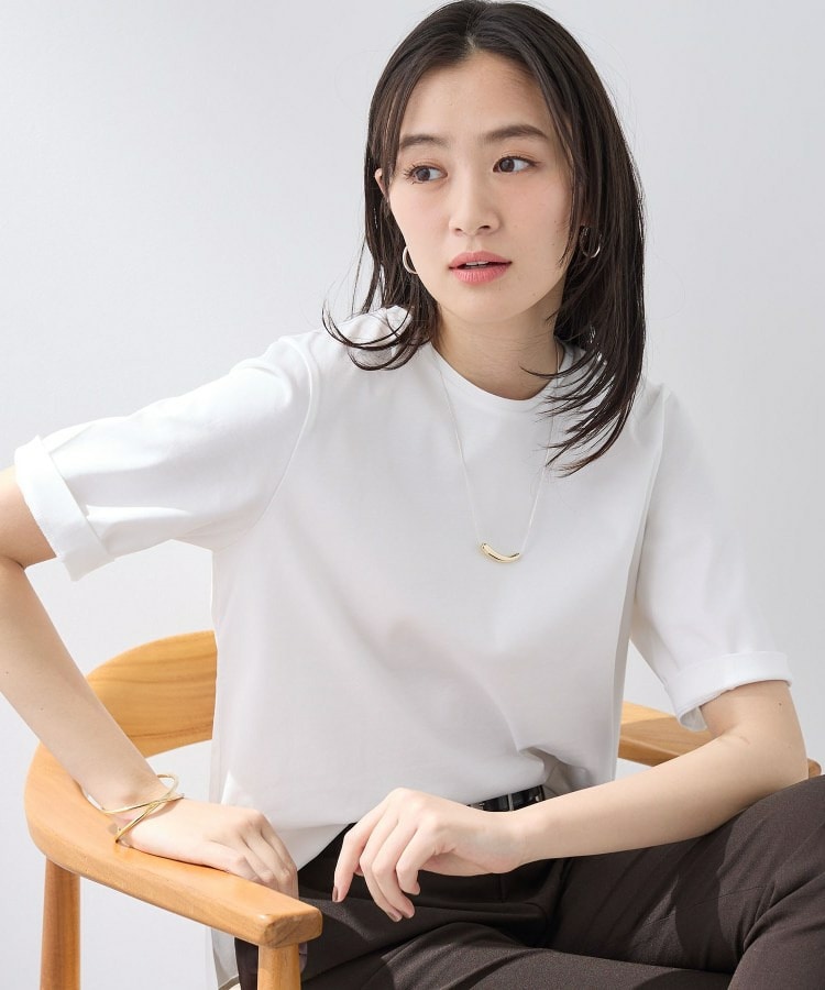 【抗菌防臭/消臭】上品光沢コットンTシャツ19