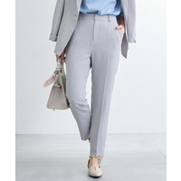 【洗える／UVケア／麻調】テーパードパンツ