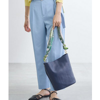 【ハンドル2WAY／A4収納】スカーフハンドル バケツバッグ