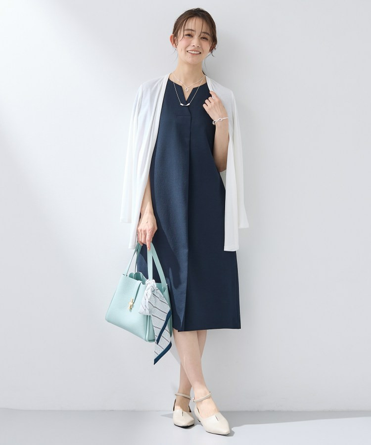 【洗える/UVケア/麻調】スキッパーワンピース13