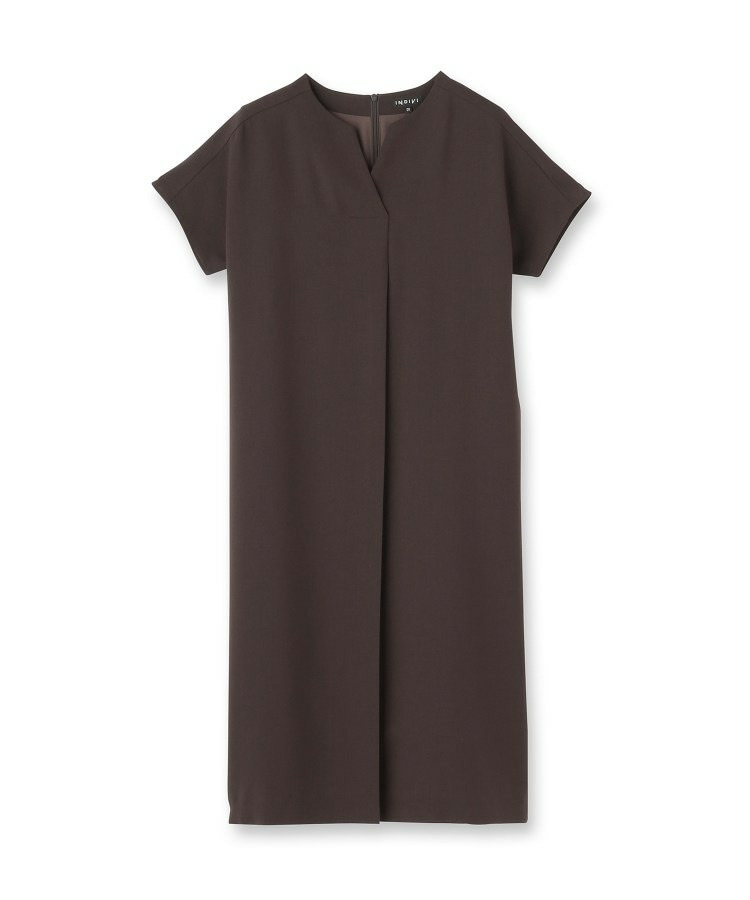 【洗える/UVケア/麻調】スキッパーワンピース2