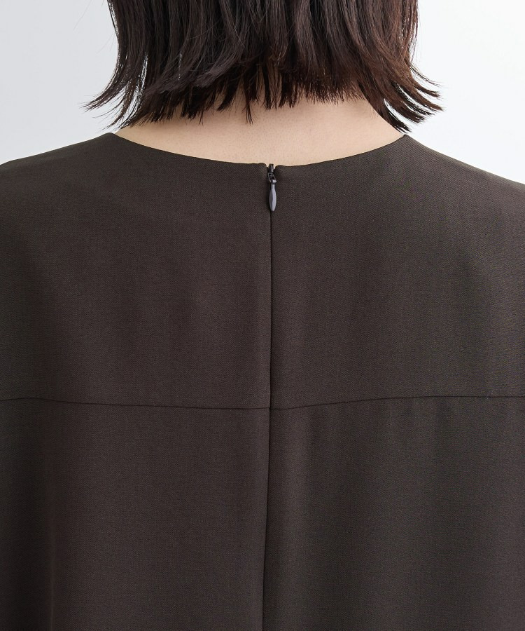 【洗える/UVケア/麻調】スキッパーワンピース23