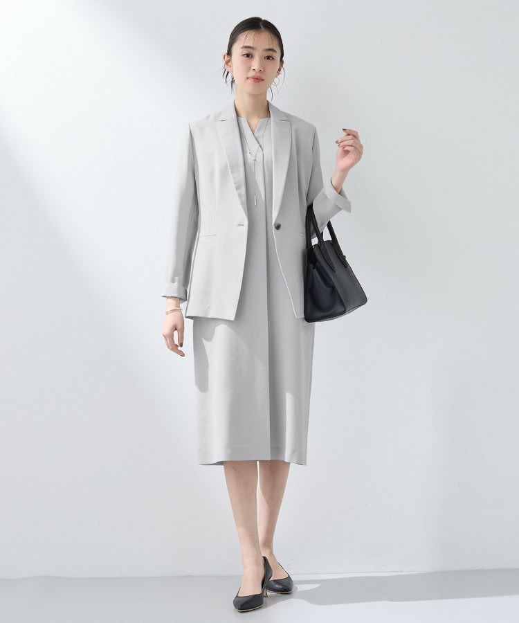 【洗える/UVケア/麻調】スキッパーワンピース5