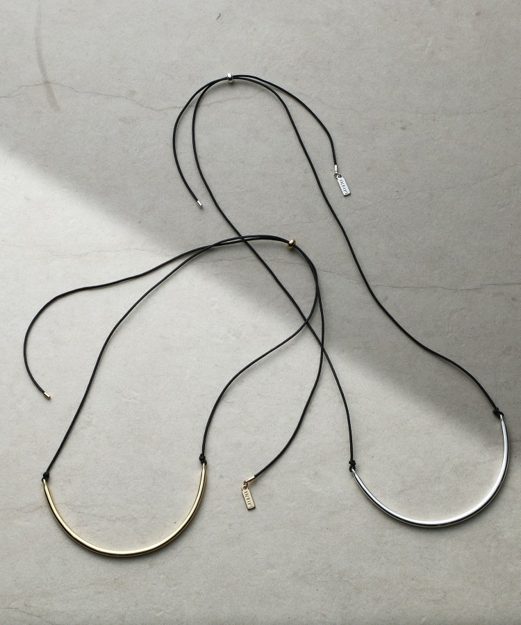 【長さ調整自由】メタルカーブバーネックレス