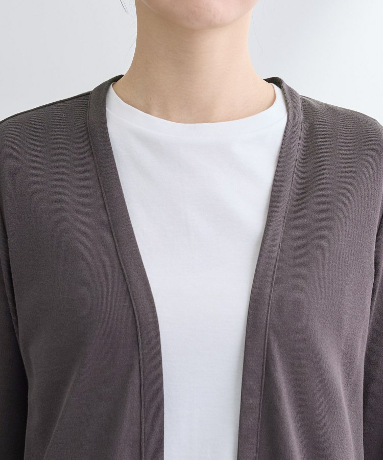 【UVケア】着流しミドル丈カーディガンジャージ30