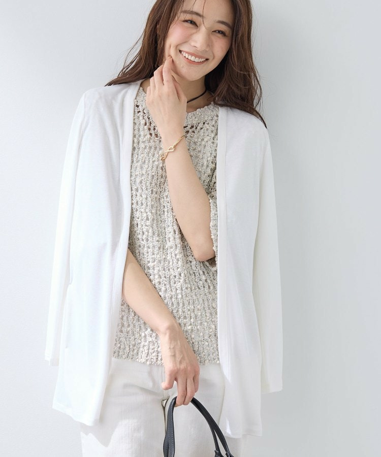 【UVケア】着流しミドル丈カーディガンジャージ1