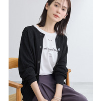 【前後2WAY／洗える】凹凸編地カーディガンニット