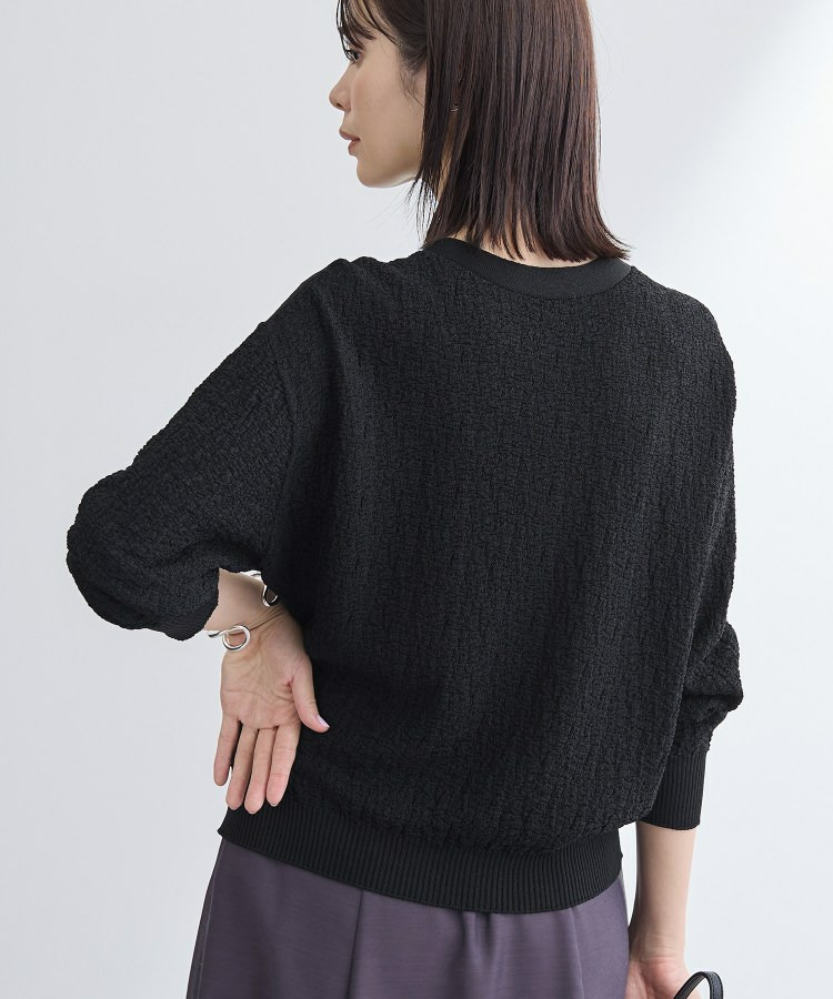 【前後2WAY/洗える】凹凸編地カーディガンニット11
