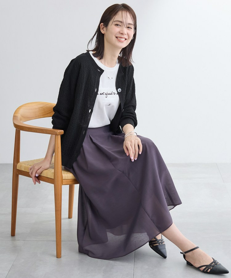 【前後2WAY/洗える】凹凸編地カーディガンニット13