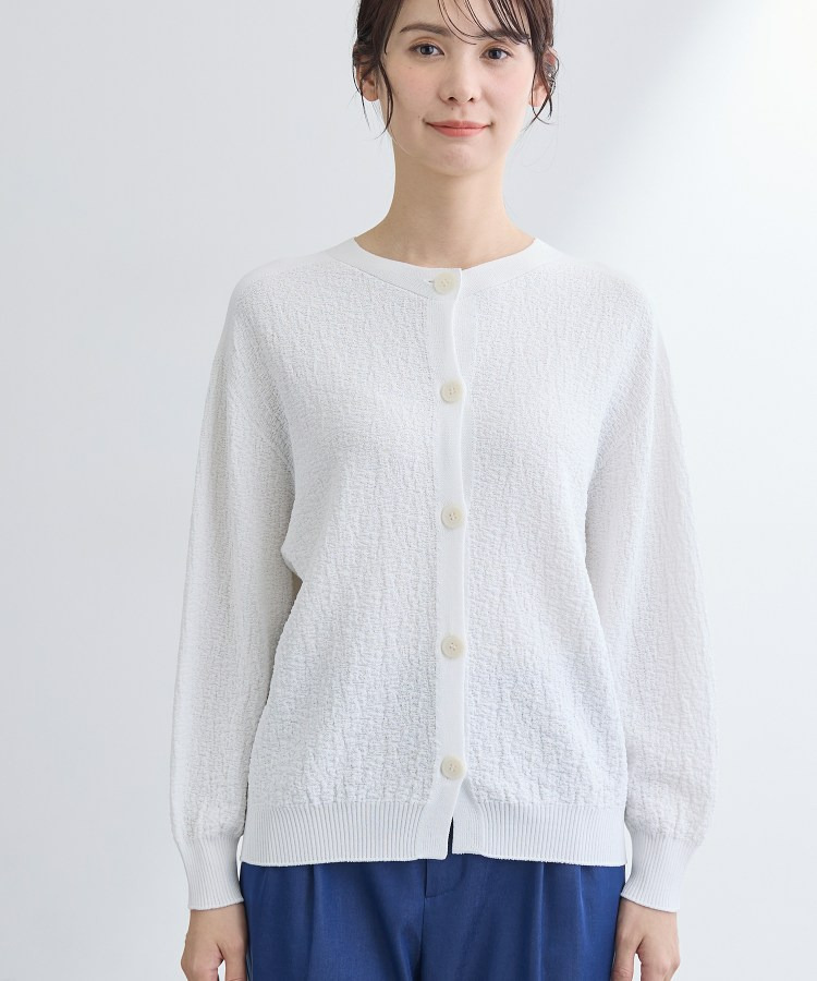 【前後2WAY/洗える】凹凸編地カーディガンニット16