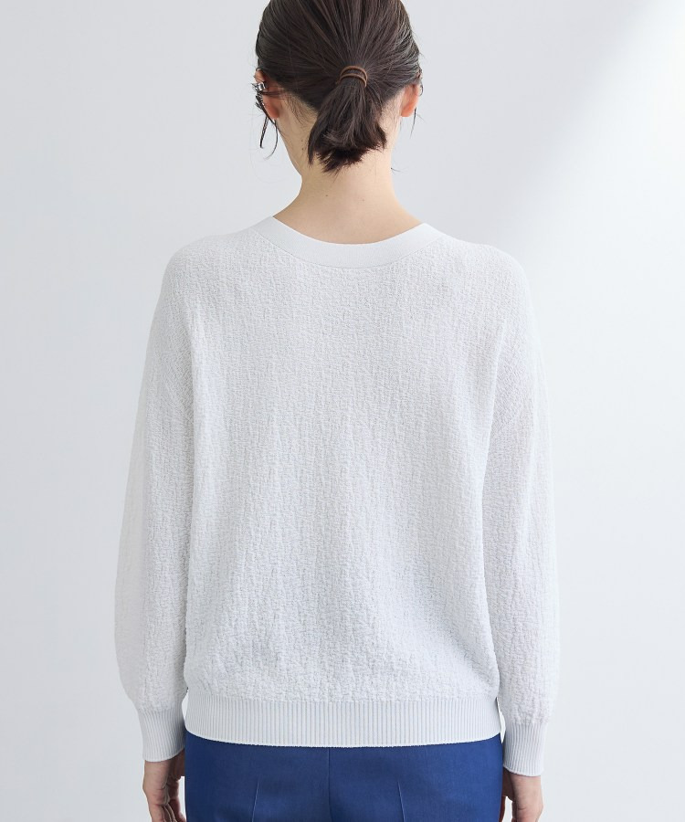 【前後2WAY/洗える】凹凸編地カーディガンニット18