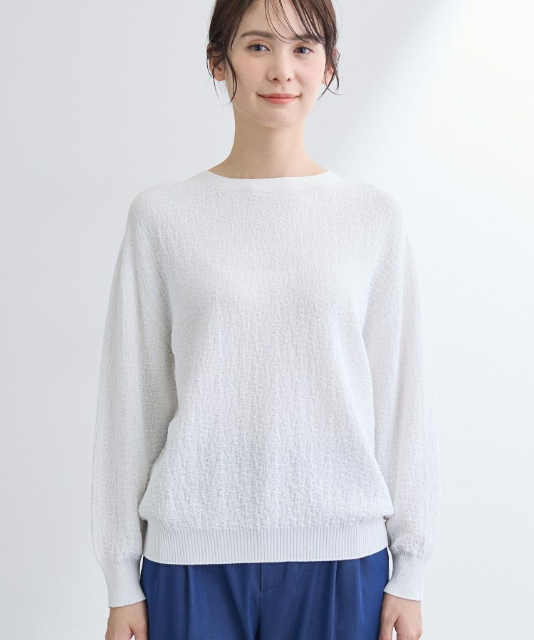 【前後2WAY/洗える】凹凸編地カーディガンニット19