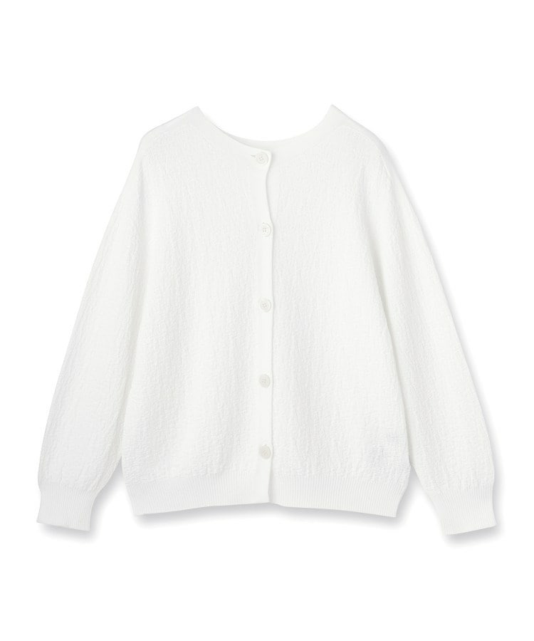 【前後2WAY/洗える】凹凸編地カーディガンニット2