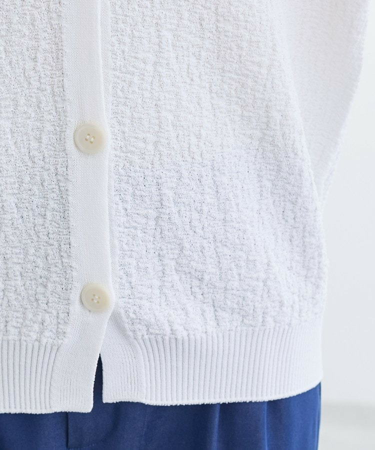 【前後2WAY/洗える】凹凸編地カーディガンニット23