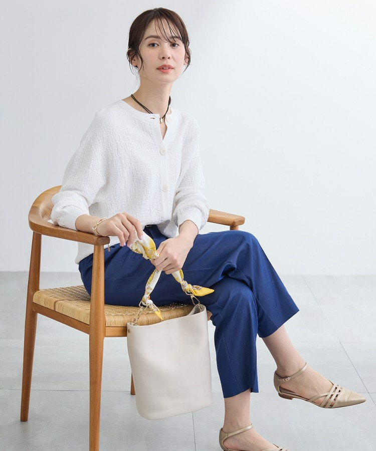 【前後2WAY/洗える】凹凸編地カーディガンニット4