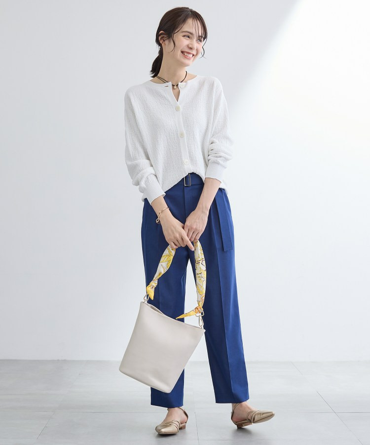 【前後2WAY/洗える】凹凸編地カーディガンニット5