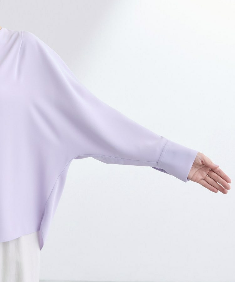 【洗える/UVケア/マットサテン】Vネックドルマンスリーブブラウス20