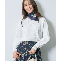 【洗える／凹凸編み】ジャカードニット
