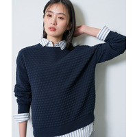 【洗える／凹凸編み】ジャカードニット