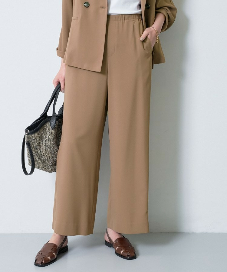 【さらに軽く軽快！／着る日傘】イージーワイドパンツ