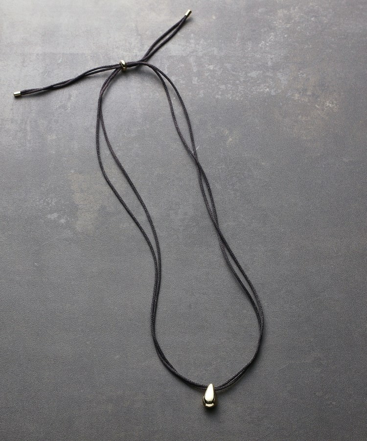 【長さ調整自由】2連コード ドロップトップネックレス