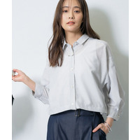 【洗える／2WAY】ドロスト付 シアーシャンブレーシャツ