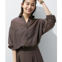 【洗える／2WAY】ドロスト付 シアーシャンブレーシャツ